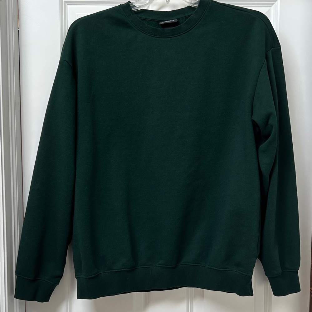 H&M Men's Forest Green Crewneck Relaxed Fit Sweatshirt size L
